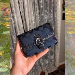 Navy Blue Coach Wallet